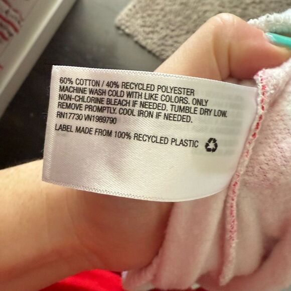 Colsie Women’s Large Pink Red Patterned Jogger Pants - Picture 5 of 5